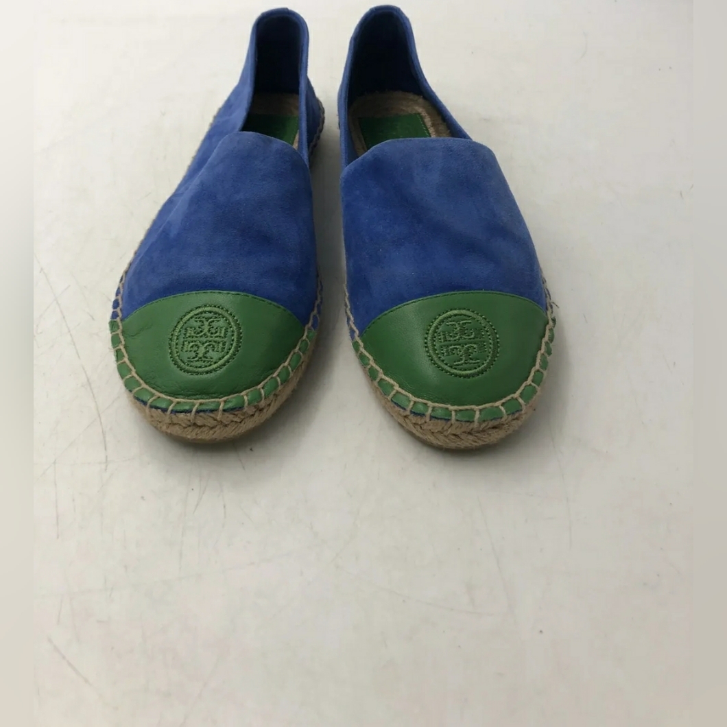Like New Tory Burch Blue/Green Suede Espadrille Flats - Size 6.5 Women's